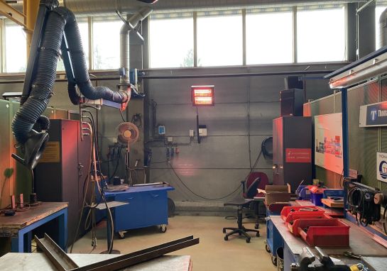 Verwarming industriële werkplekken
